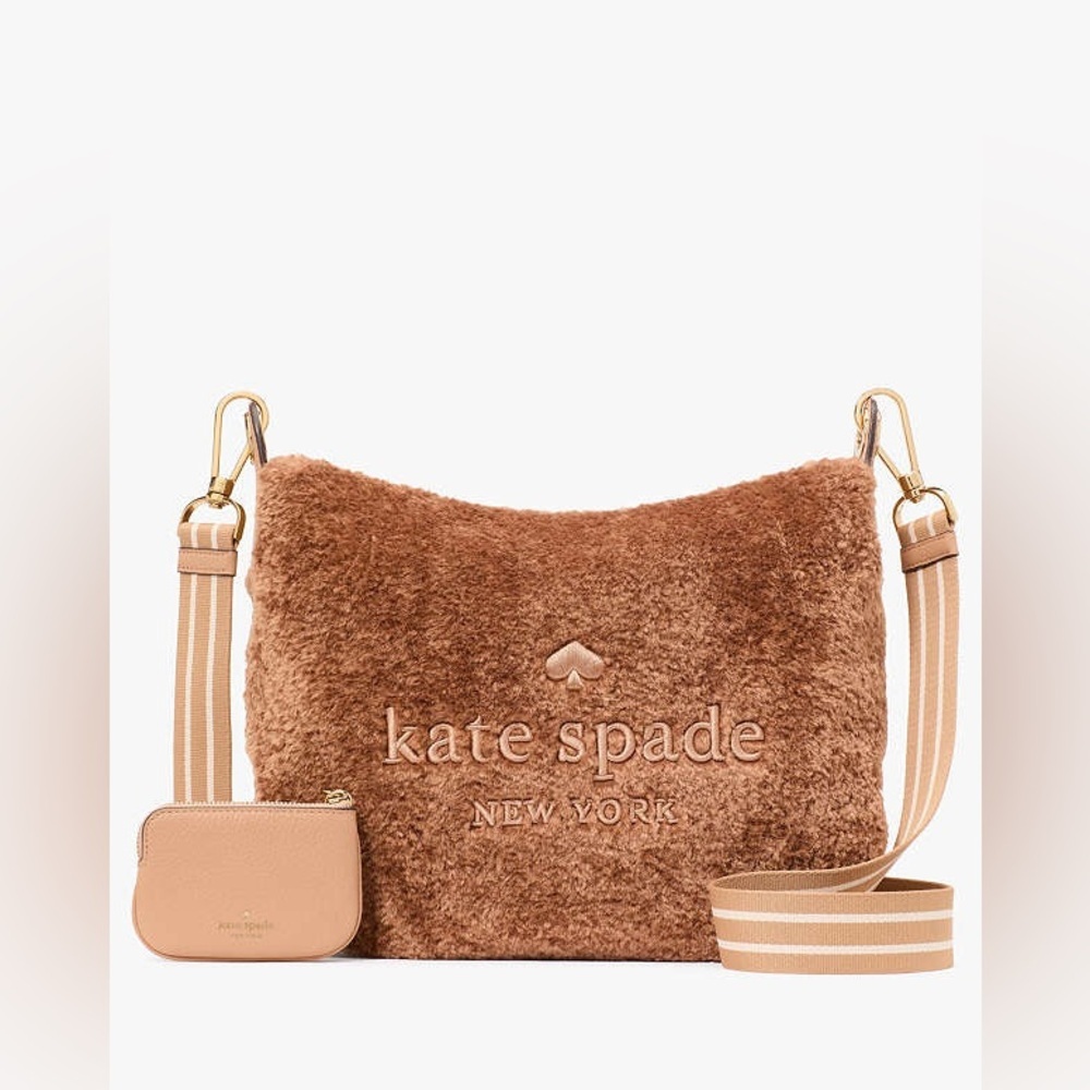 Authentic Kate Spade Rosie Faux Fur Medium Crossbody (Euc) Like New